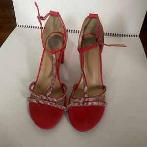 Red rhinestone sandals- Journee Collection- Denali Sandal